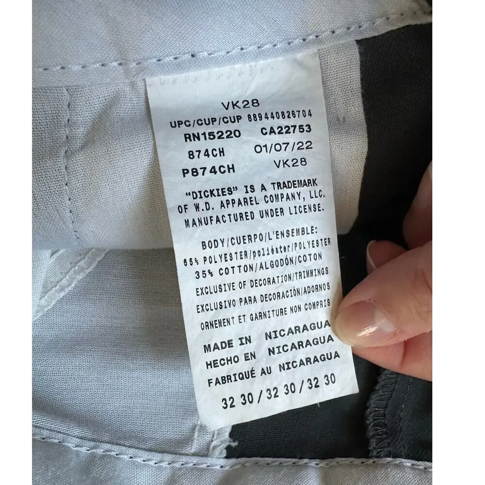 Dickies Grey VK28 Regular Straight Work Pant Chino Size 32/30